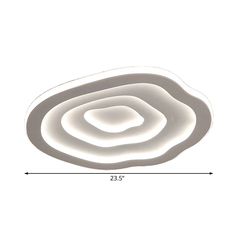 Wallure - Curved Acrylic Ceiling Light LED White Flush Mount Warm