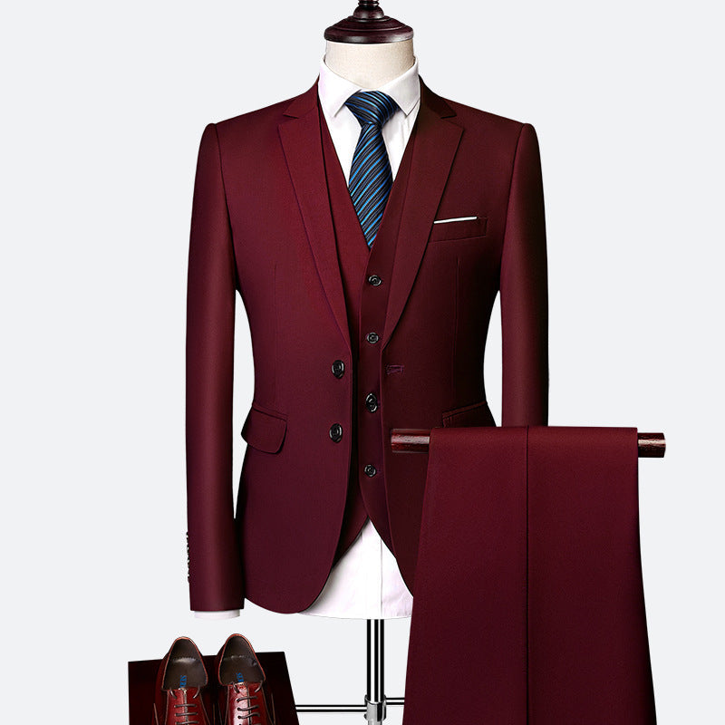 Dean - Elegant 3-Piece Formal Men's Suit Set for Business and Weddings