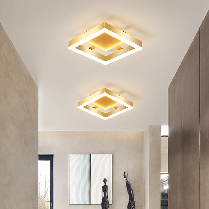 Ceilora - Gold Led Flush Mount Ceiling Light For Hallways