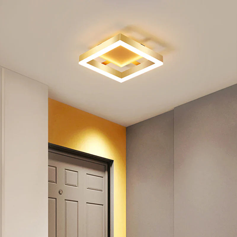 Ceilora - Gold Led Flush Mount Ceiling Light For Hallways