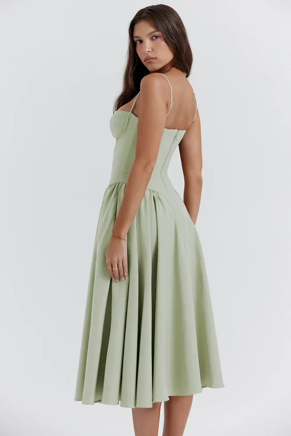 Kassidy - Stylish Women's Armless Midi Dress for Summer Outings
