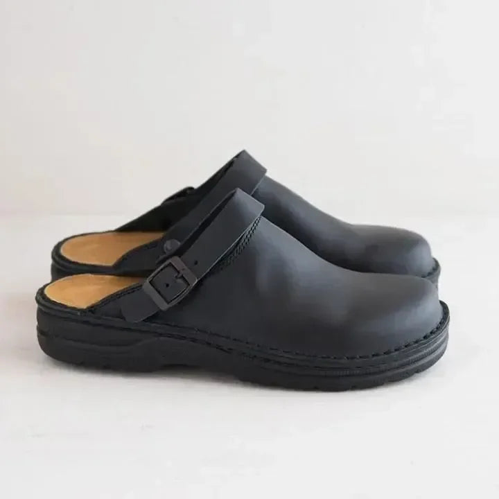Ned - Comfortable Orthopedic Leather Mules for Men