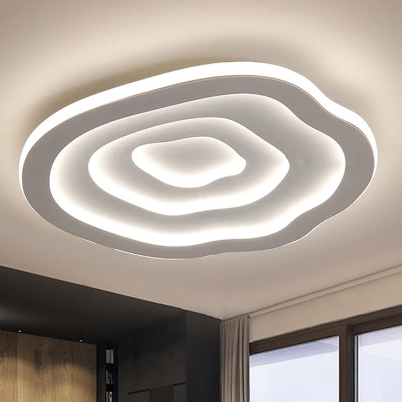 Wallure - Curved Acrylic Ceiling Light LED White Flush Mount Warm