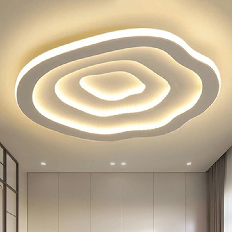 Wallure - Curved Acrylic Ceiling Light LED White Flush Mount Warm