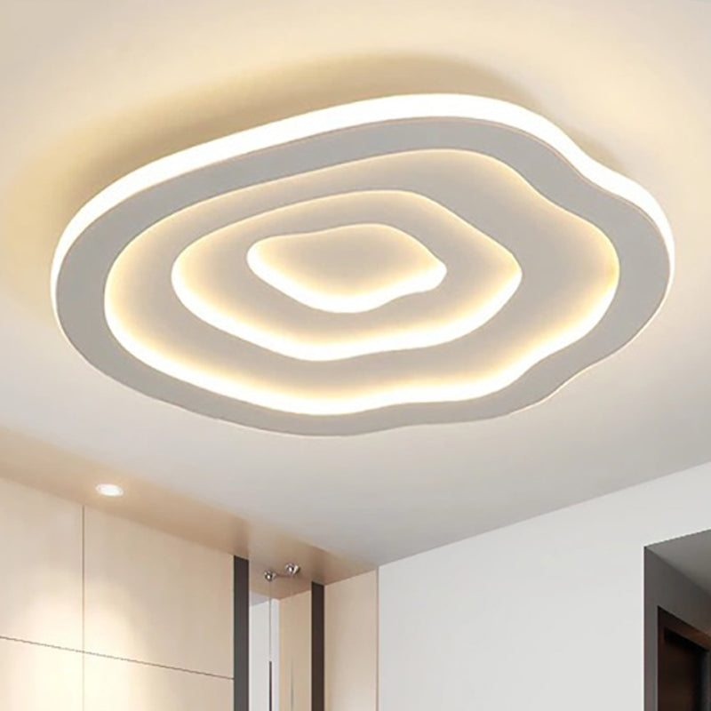Wallure - Curved Acrylic Ceiling Light LED White Flush Mount Warm
