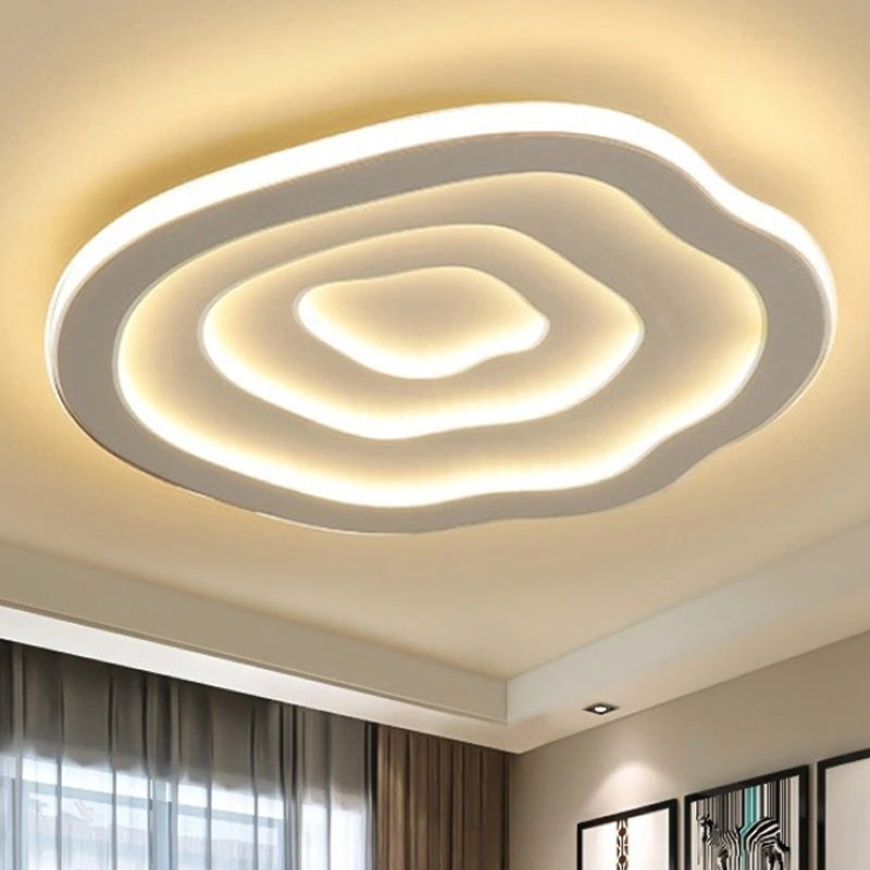 Wallure - Curved Acrylic Ceiling Light LED White Flush Mount Warm