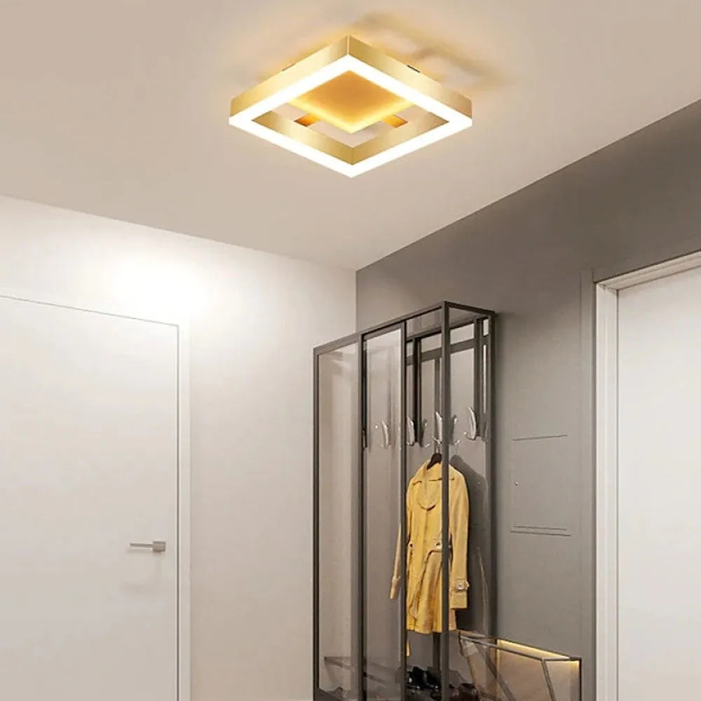 Ceilora - Gold Led Flush Mount Ceiling Light For Hallways