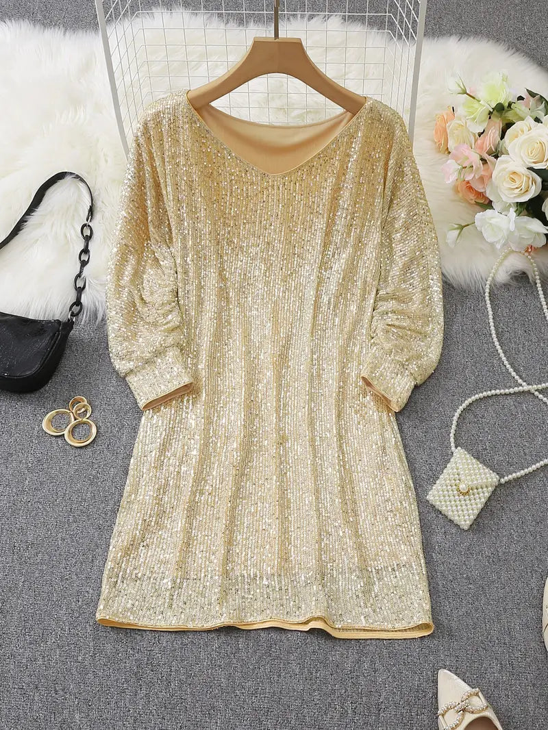 Anna - Shiny One-Shoulder Mini Dress for Stunning Occasions