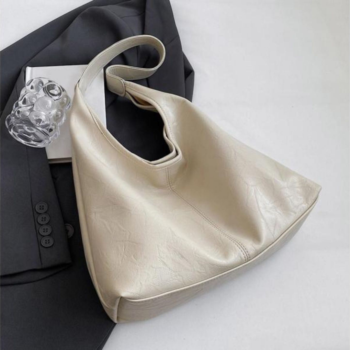 Sonja - designer PU leather hobo bag roomy shoulder tote