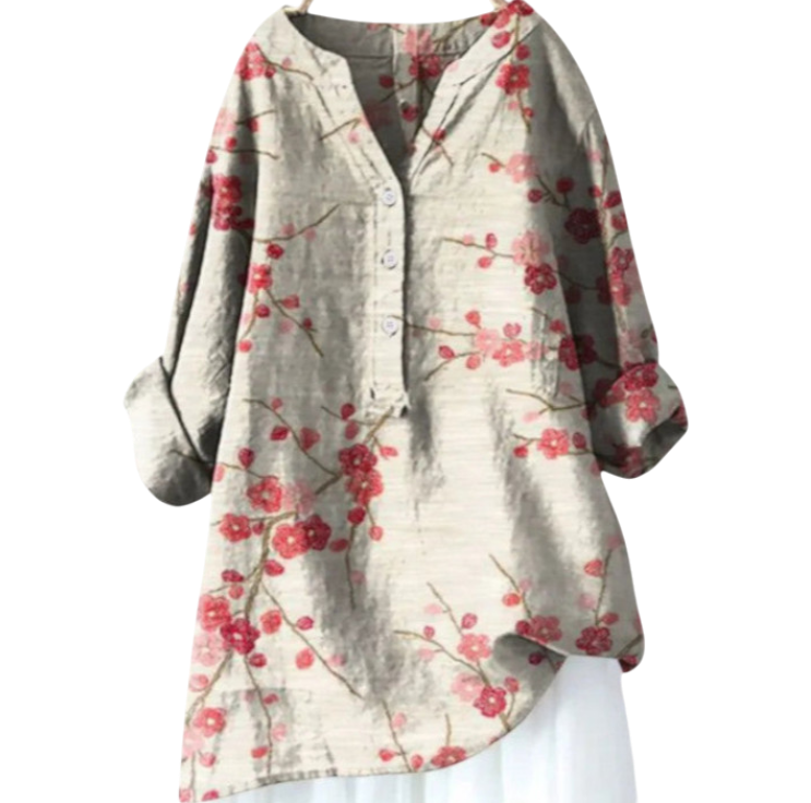 Alithia - Casual Floral Blouse for Comfortable Everyday Style