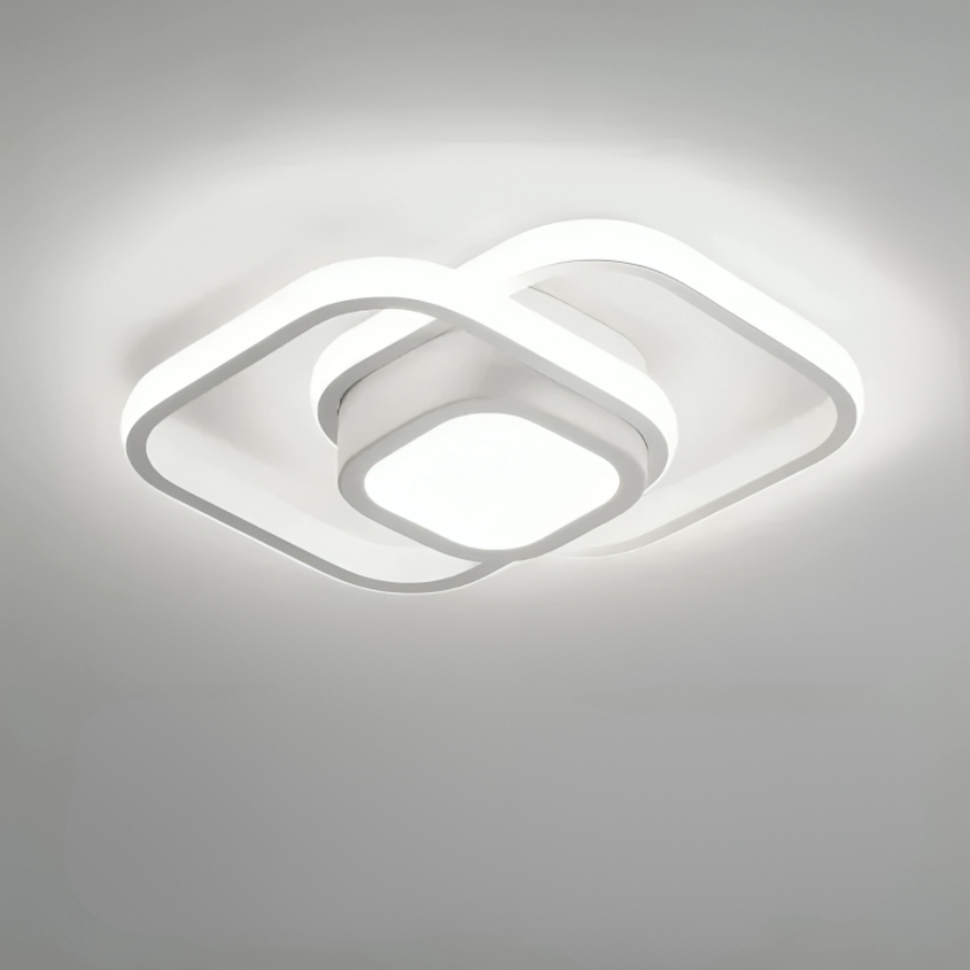 Soapore - Modern LED Ceiling Light - Creative Two Ring Design Fixture