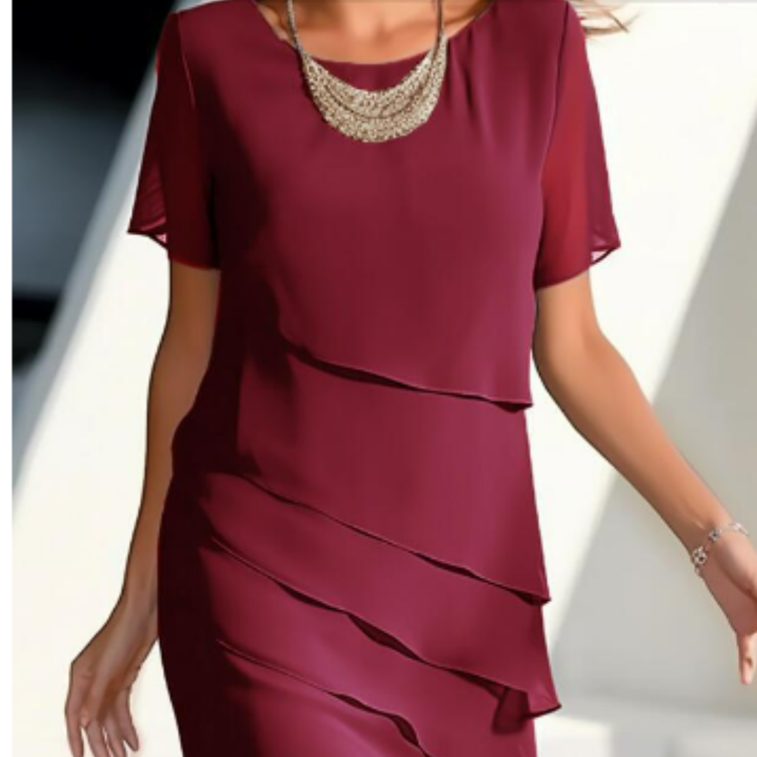 Nessa - Elegant Women's Dress with Layered Design and Comfortable Fit