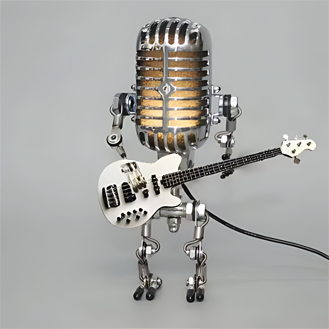 Shinalis - Omvix Robot Table Lamp With Guitar Adjustable Light Home