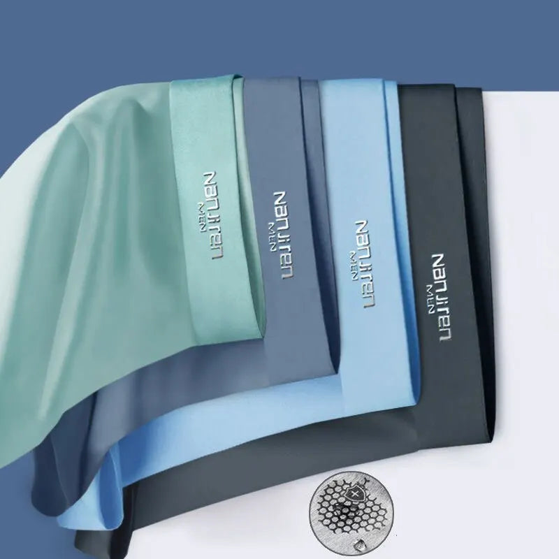 Xavier - FrostFlex Ice Silk Boxer Shorts Set For Men Four Pack