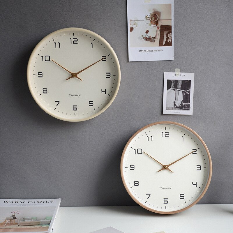 Faucetra - NordicTime Silent Wooden Wall Clock For Peaceful Homes