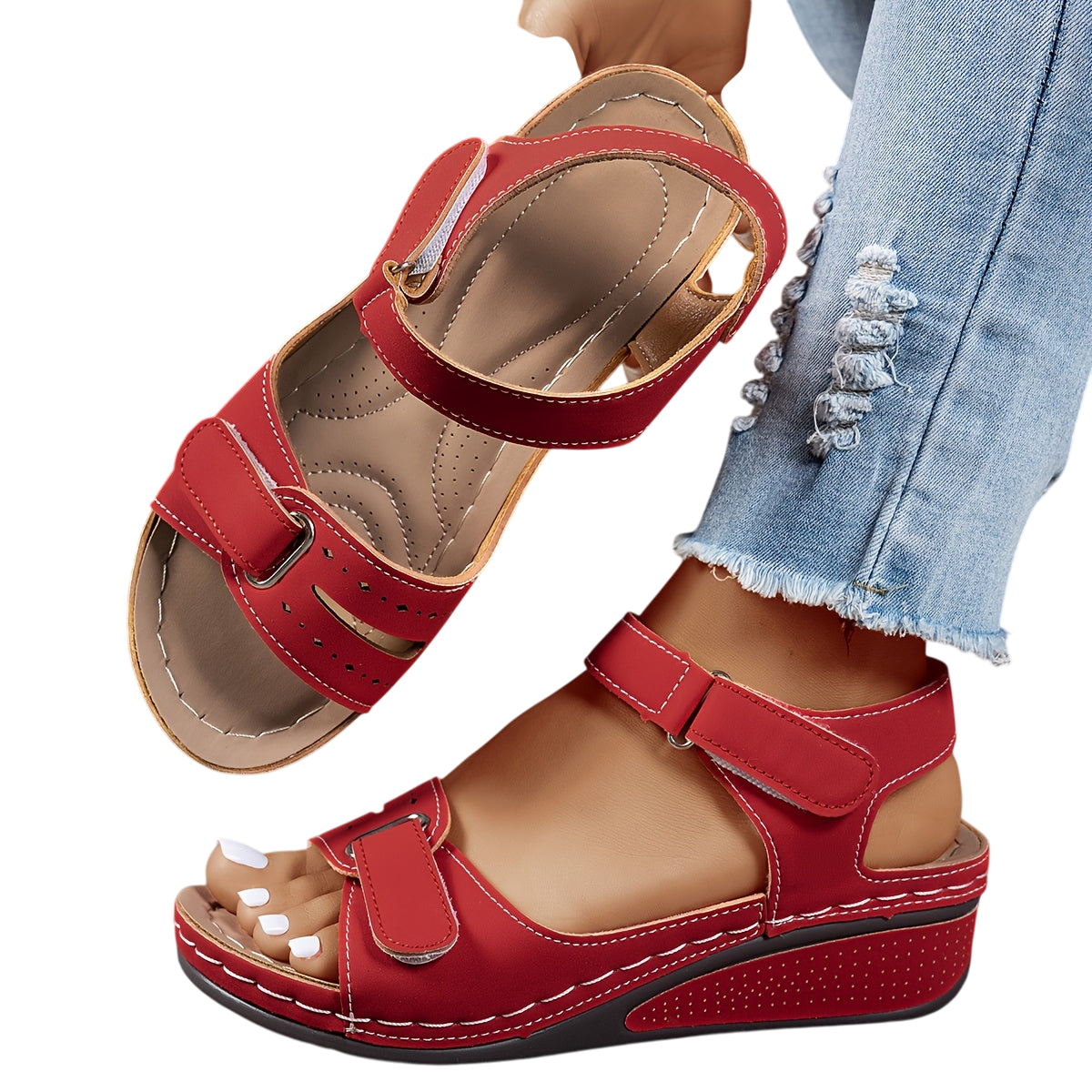 Electra - Women's Orthopedic Comfort Sandals With Straps
