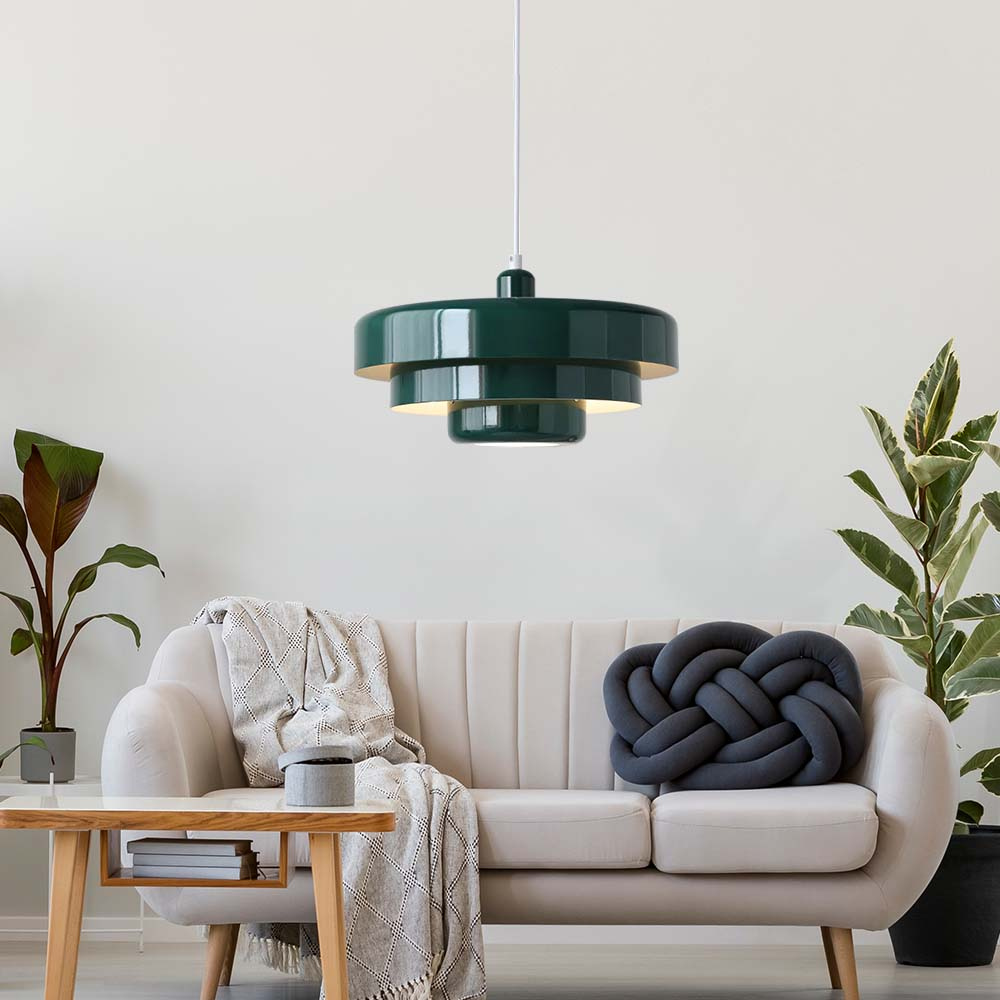 Havenvale - Nordic Pendant Lamp In Deep Green With Soft Glow