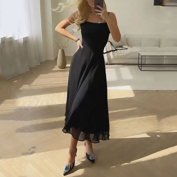 Arantxa- Elegant Sleeveless Solid Color Dress for Women