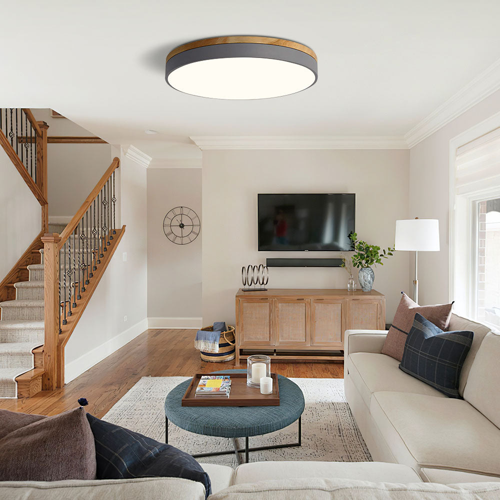 Clarova - Modern Wood LED Ceiling Light Flush Mount For Style