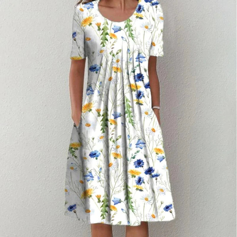 Norine - High-Quality Cotton Dress with Timeless Design and Flattering Fit