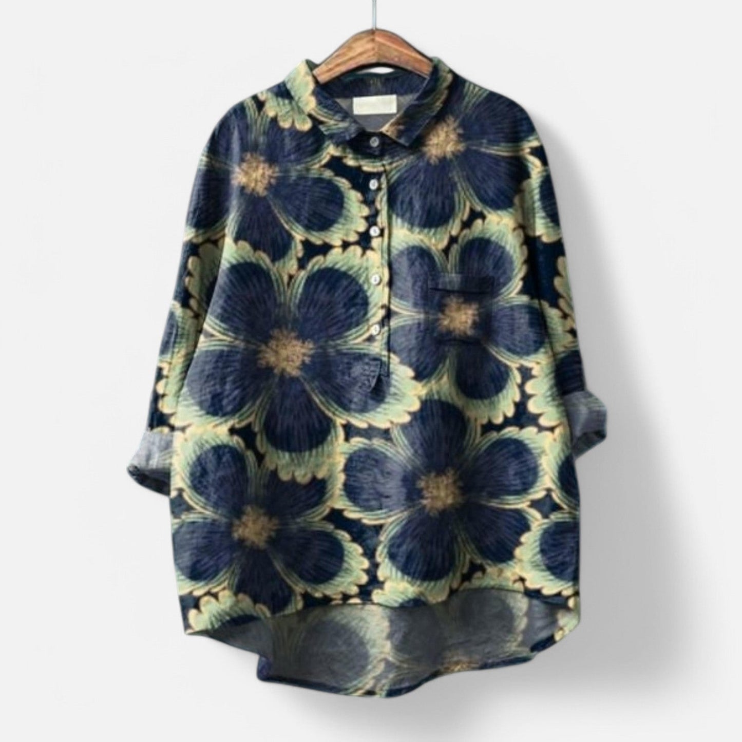 Kiara - Stylish Loose Fit Floral Blouse for Effortless Elegance