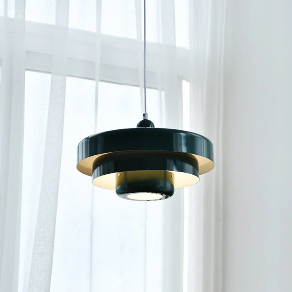 Havenvale - Nordic Pendant Lamp In Deep Green With Soft Glow