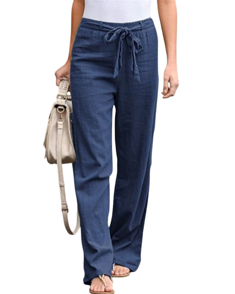 Dell - Comfortable Women's Trousers with Elastic Waistband