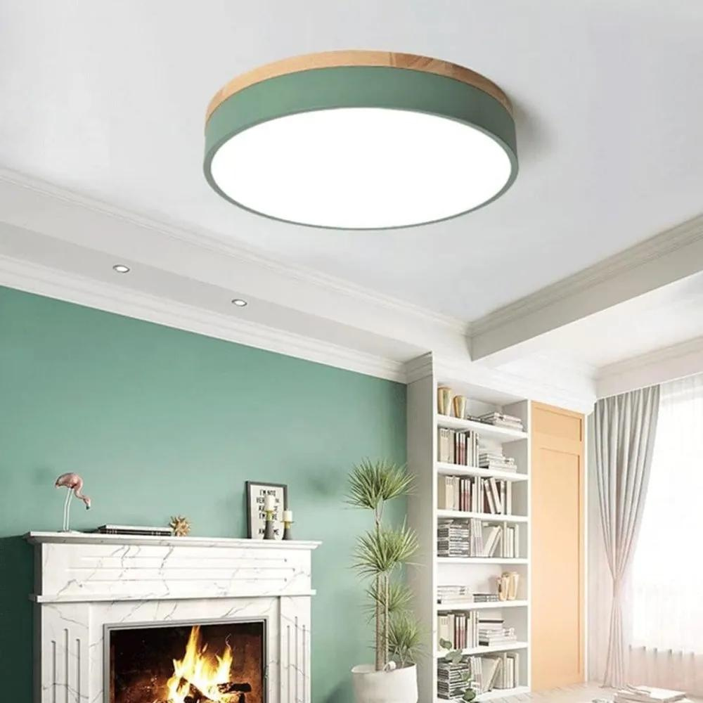 Sheetara - Scandi Natural Ceiling Light With Wood Ring LED