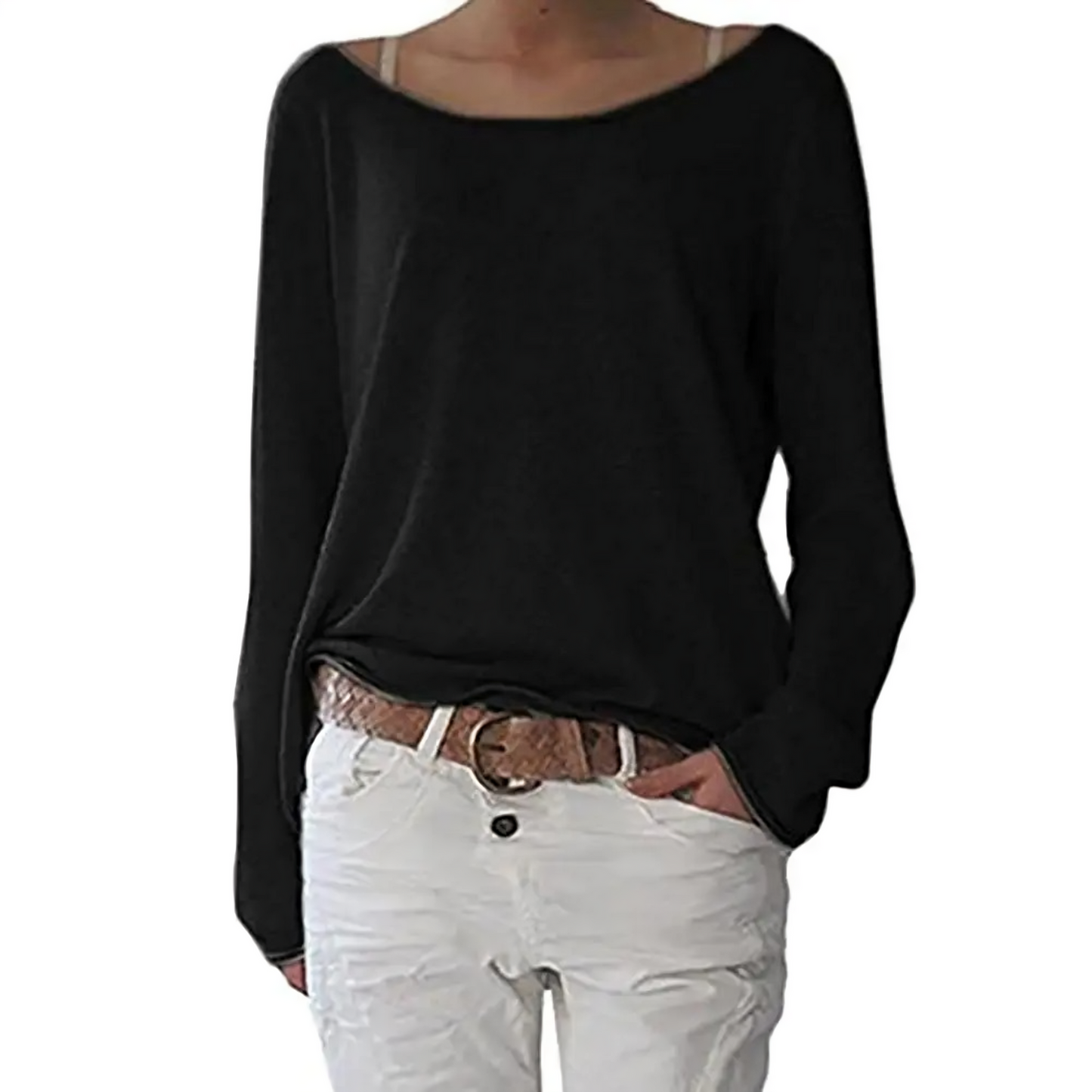 Tabby - simple long sleeve T shirt for casual women