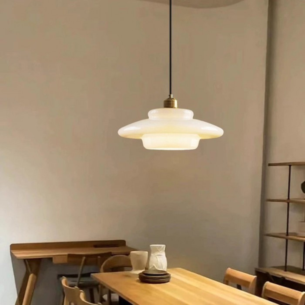 Flamora - Art Deco Pearl Pendant Lamp With Soft Ambient Glow