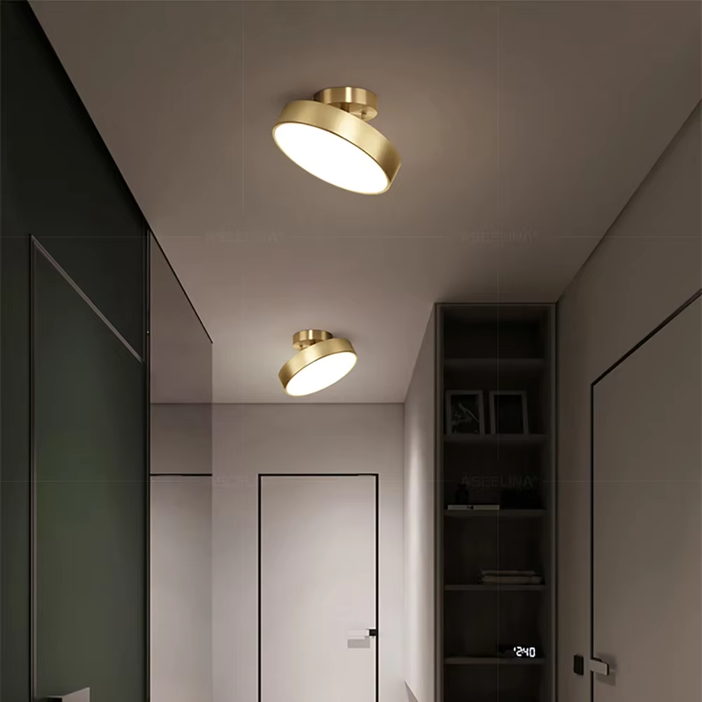 Lightura - Gold Ceiling Light Fixture With Modern Round Design