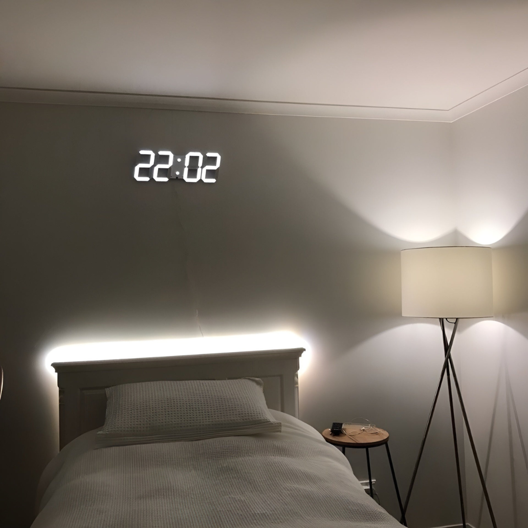 Decoris - Nyvox 3D LED Wall Clock For Modern Interiors Living Rooms