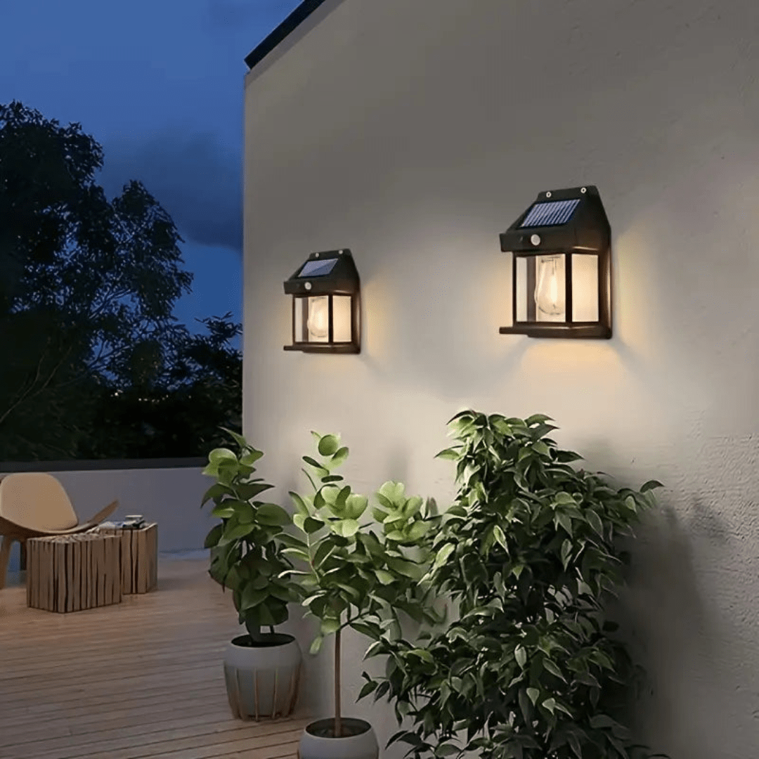 Brillence - Modern Solar Wall Lantern Waterproof With Motion Sensor
