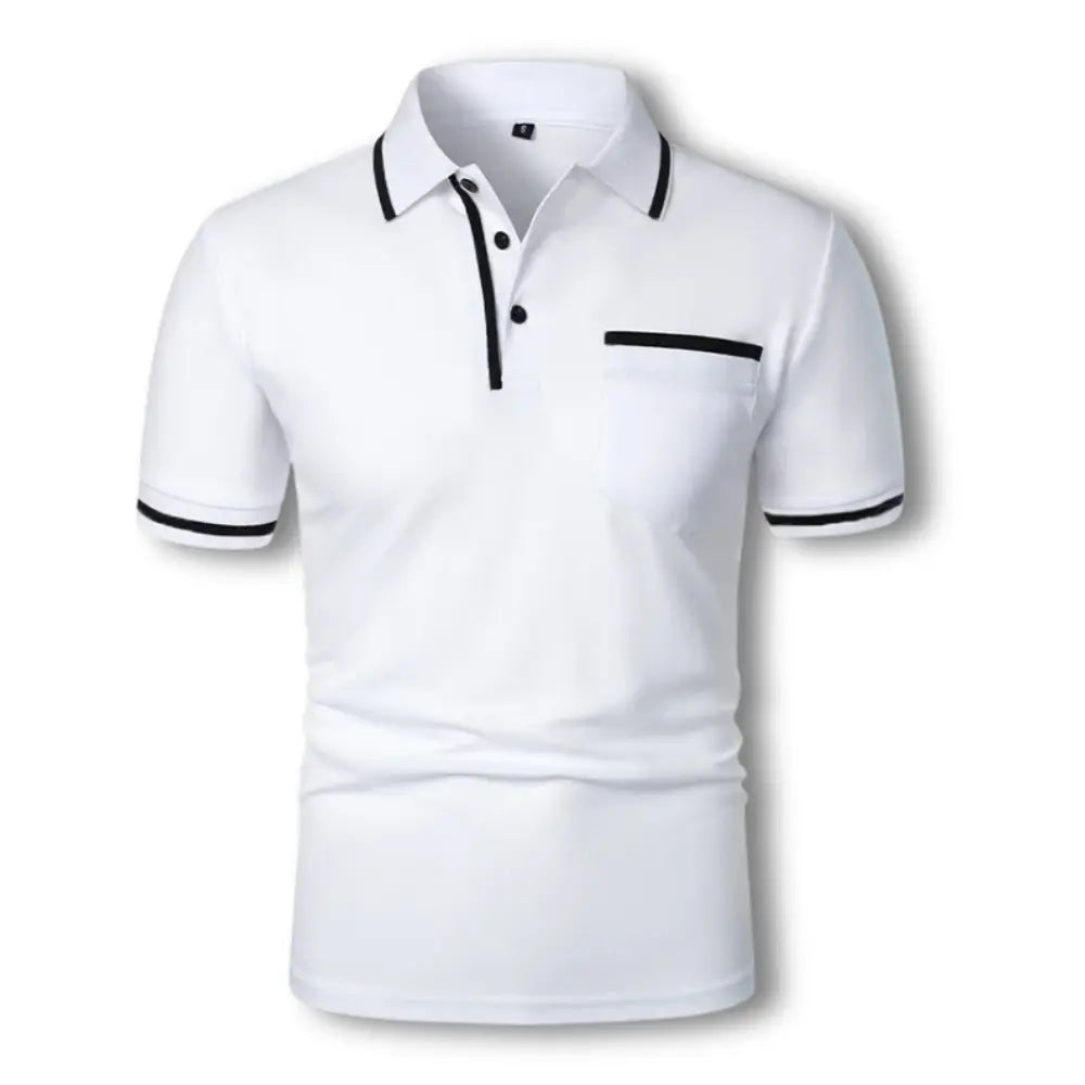 Uriel - Slim Fit Men's Polo With Contrast Trim And Pocket