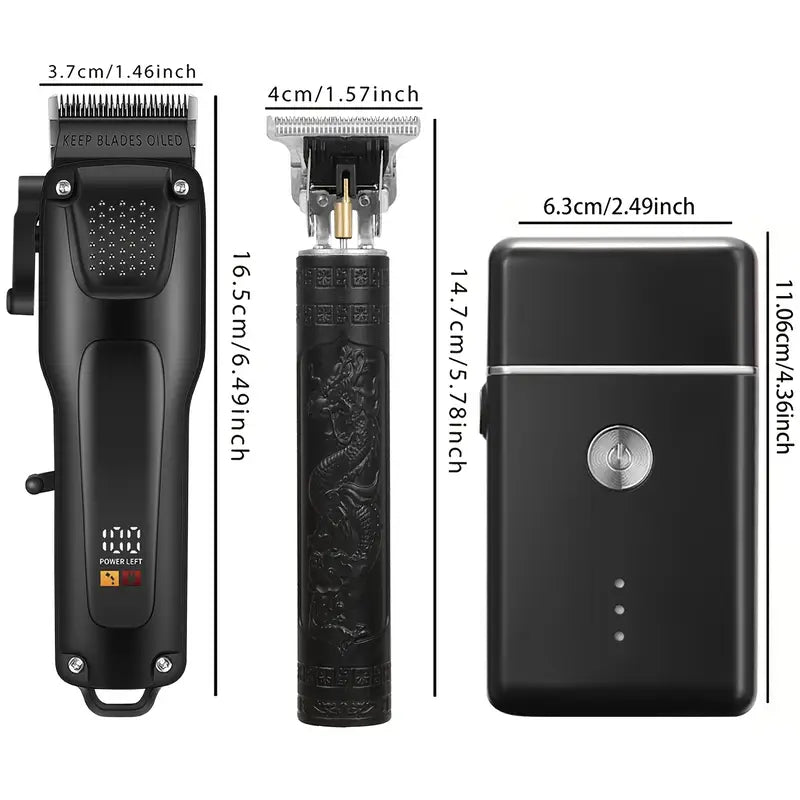 Zorana - GroomMaster 3 Piece Cordless Hair And Beard Grooming Kit