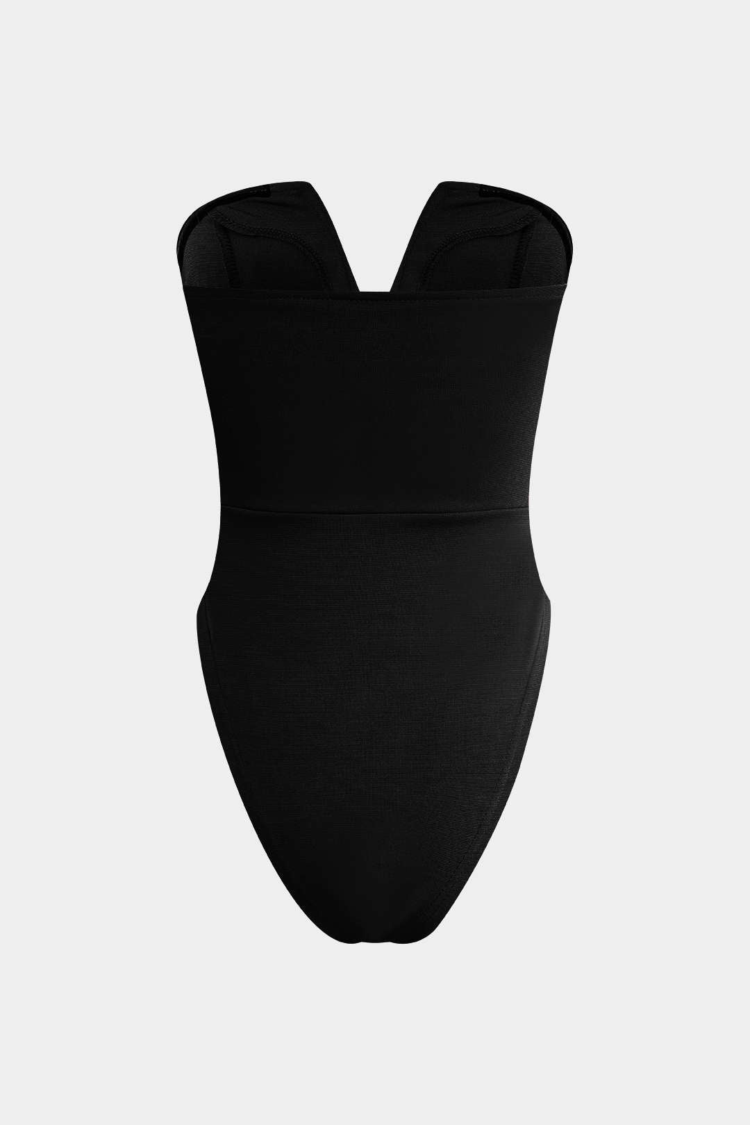 Abbie - Basic V-neck Strapless Bodysuit for Effortless Style