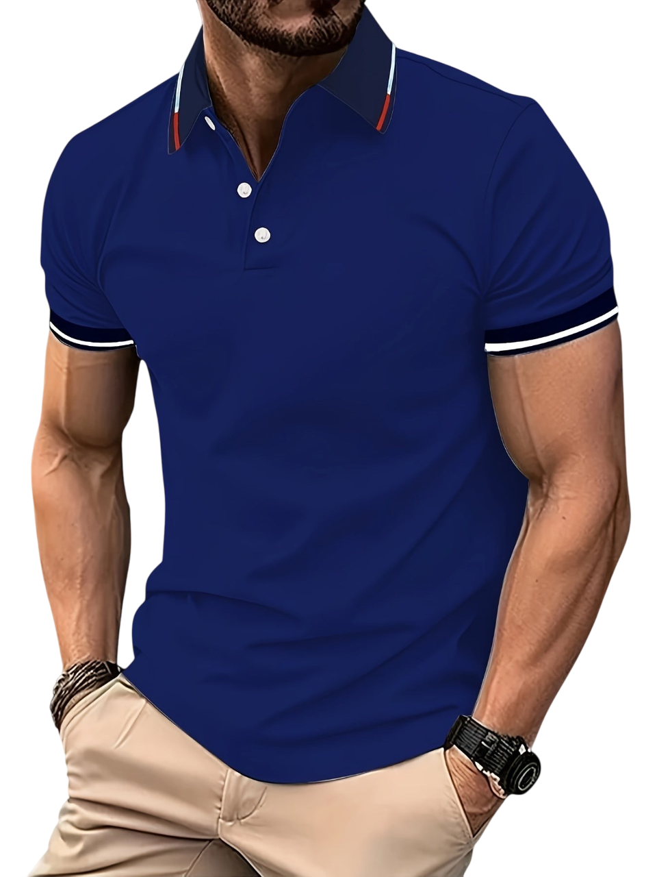 Archer - Breathable Men's Polo Shirt for Summer Elegance