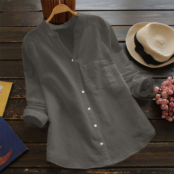 Danica - Linen Cotton Relaxed Chemise For Women Casual