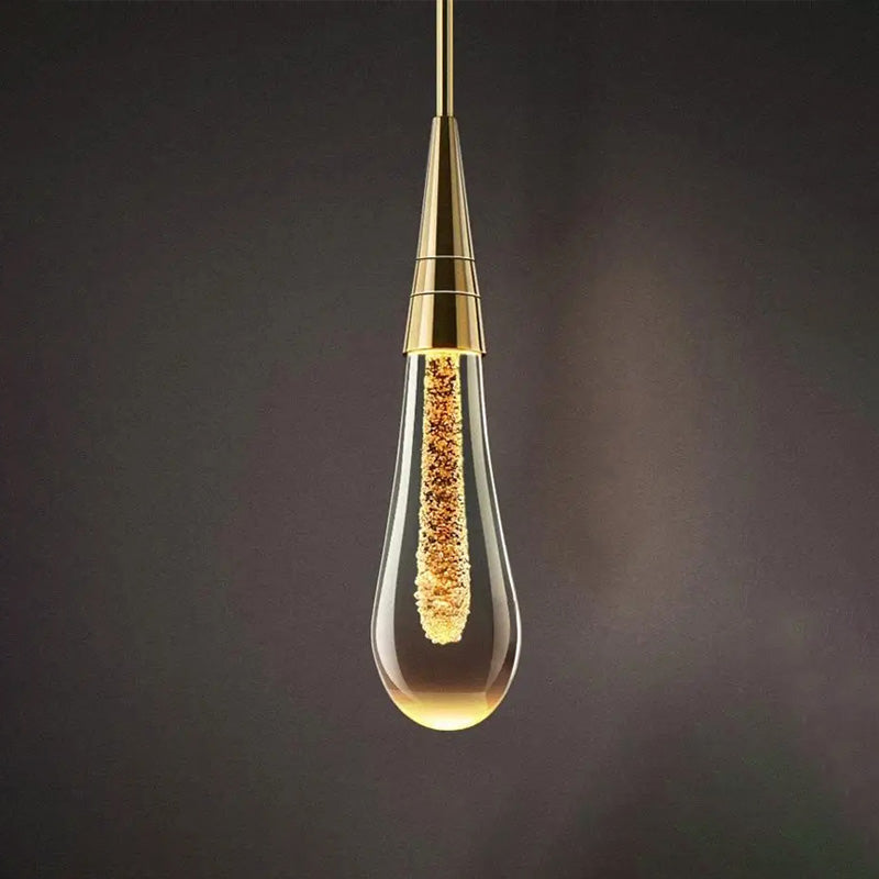Salem - Elegant Glass Wall Light with Golden Accents