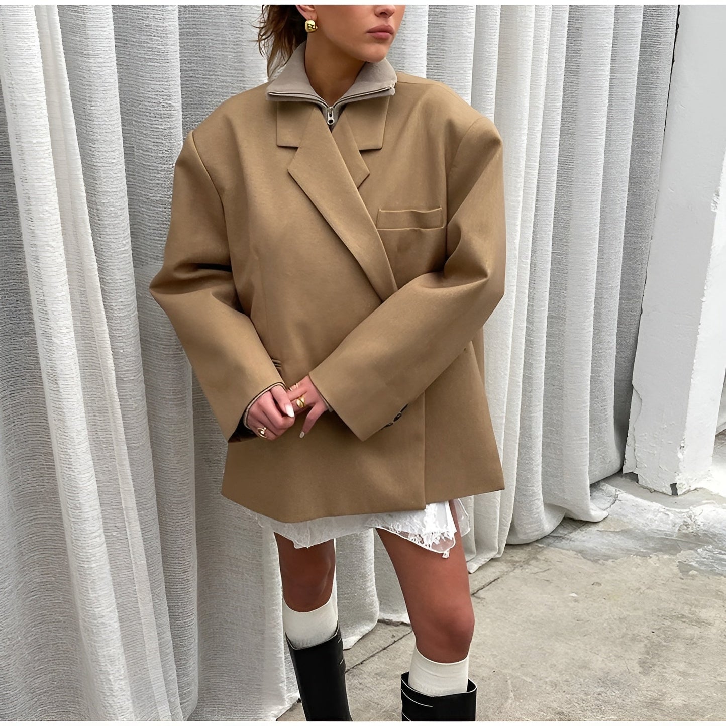 Kamila - Loose Fit Jacket With Timeless Silhouette Everyday