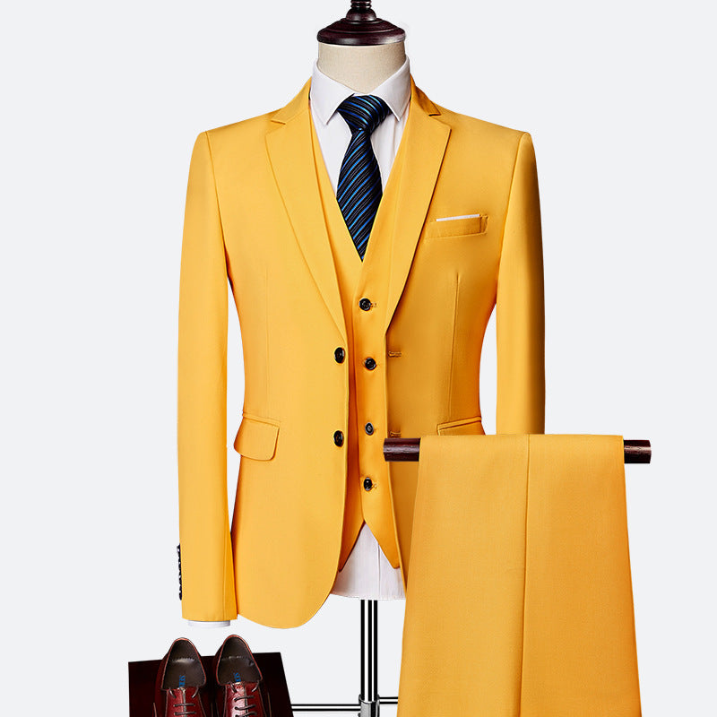 Dean - Elegant 3-Piece Formal Men's Suit Set for Business and Weddings