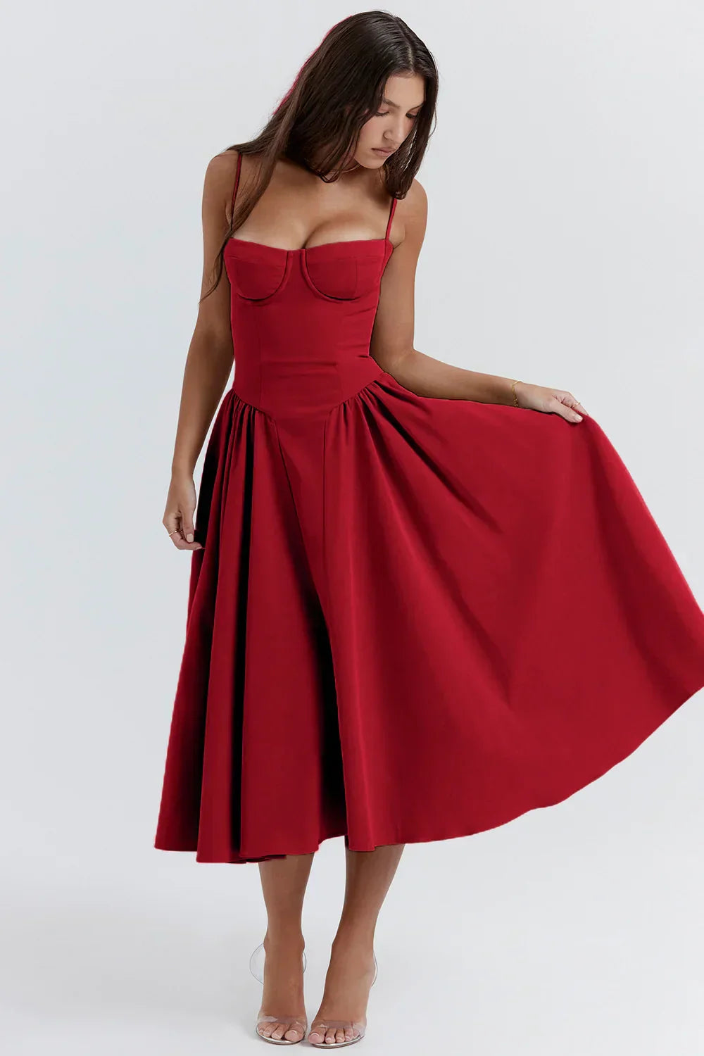 Kassidy - Stylish Women's Armless Midi Dress for Summer Outings