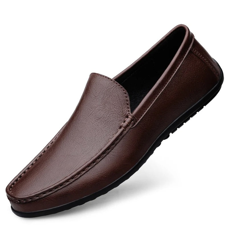 Lachlan - Elegant Slip-On Genuine Leather Moccasins for Comfortable Wear
