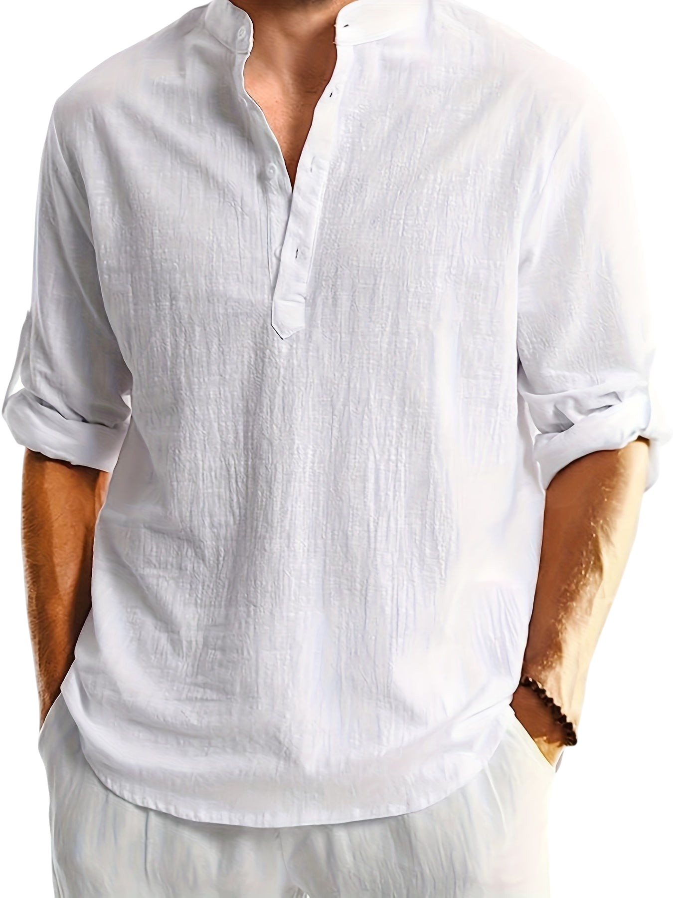 Nerys - Classic Long-Sleeved Linen Shirt for Men with Modern Comfort