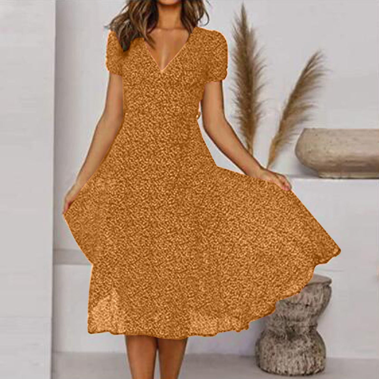 Marilyn - Elegant Women's Linen Dress with Flattering A-line Fit