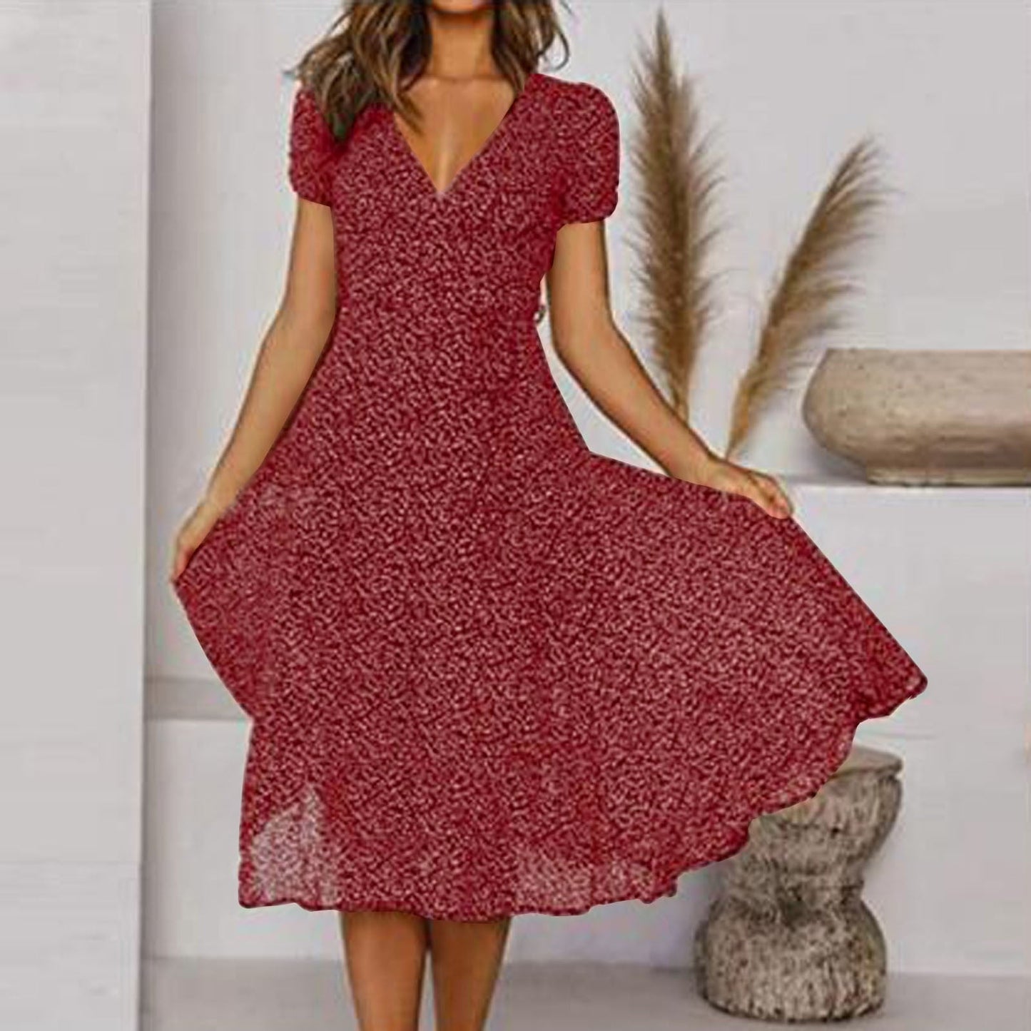 Marilyn - Elegant Women's Linen Dress with Flattering A-line Fit