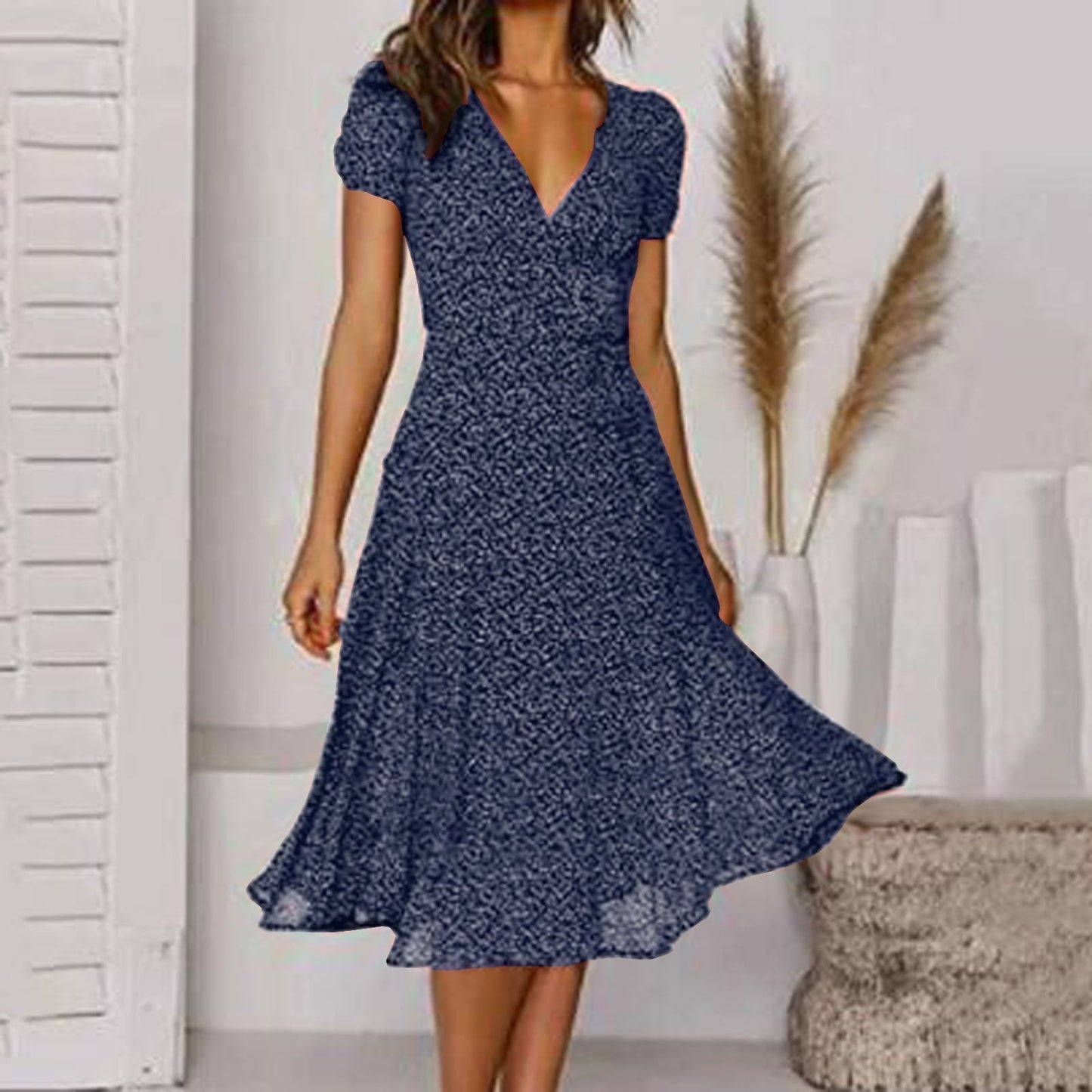 Marilyn - Elegant Women's Linen Dress with Flattering A-line Fit