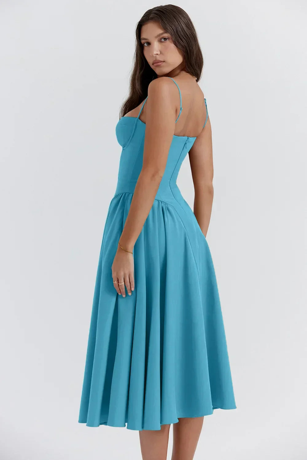Kassidy - Stylish Women's Armless Midi Dress for Summer Outings