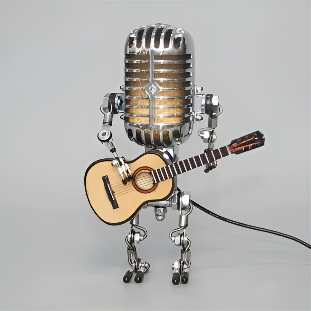 Shinalis - Omvix Robot Table Lamp With Guitar Adjustable Light Home