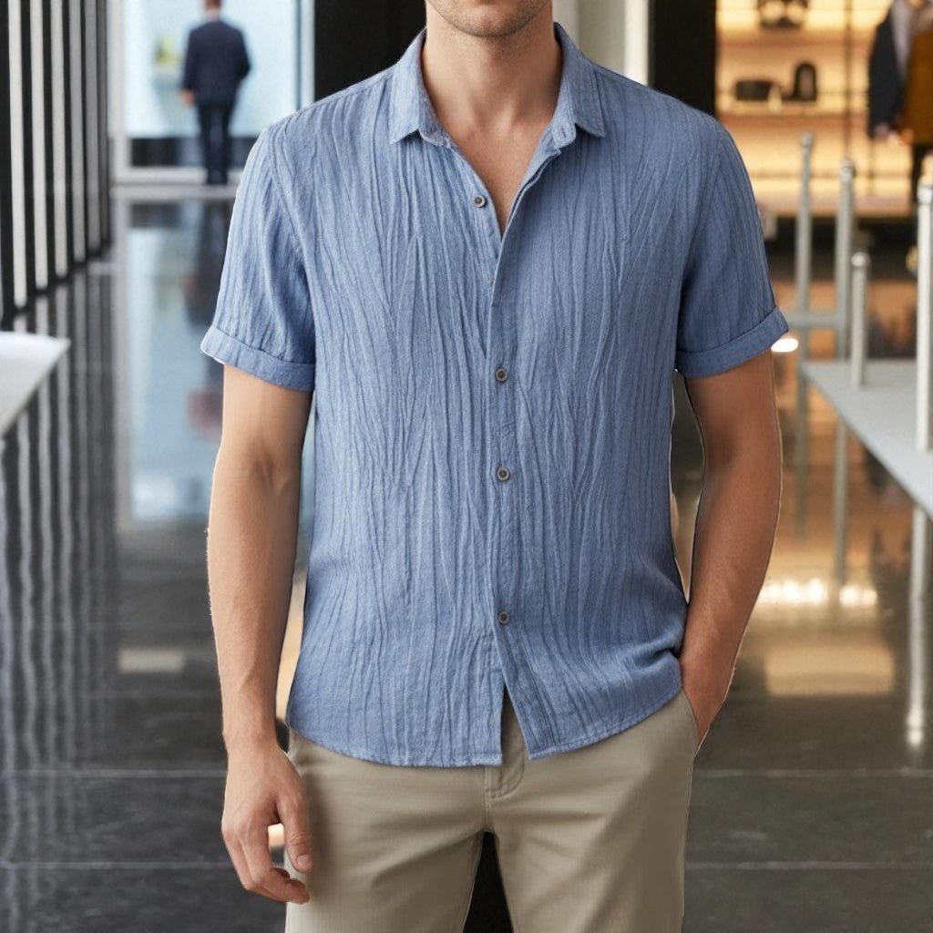 Tyron - Stylish Short Sleeve Linen Shirt for Effortless Summer Looks